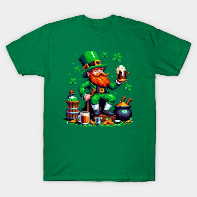 ST Patricks Day Pixel T-Shirt by PXLART